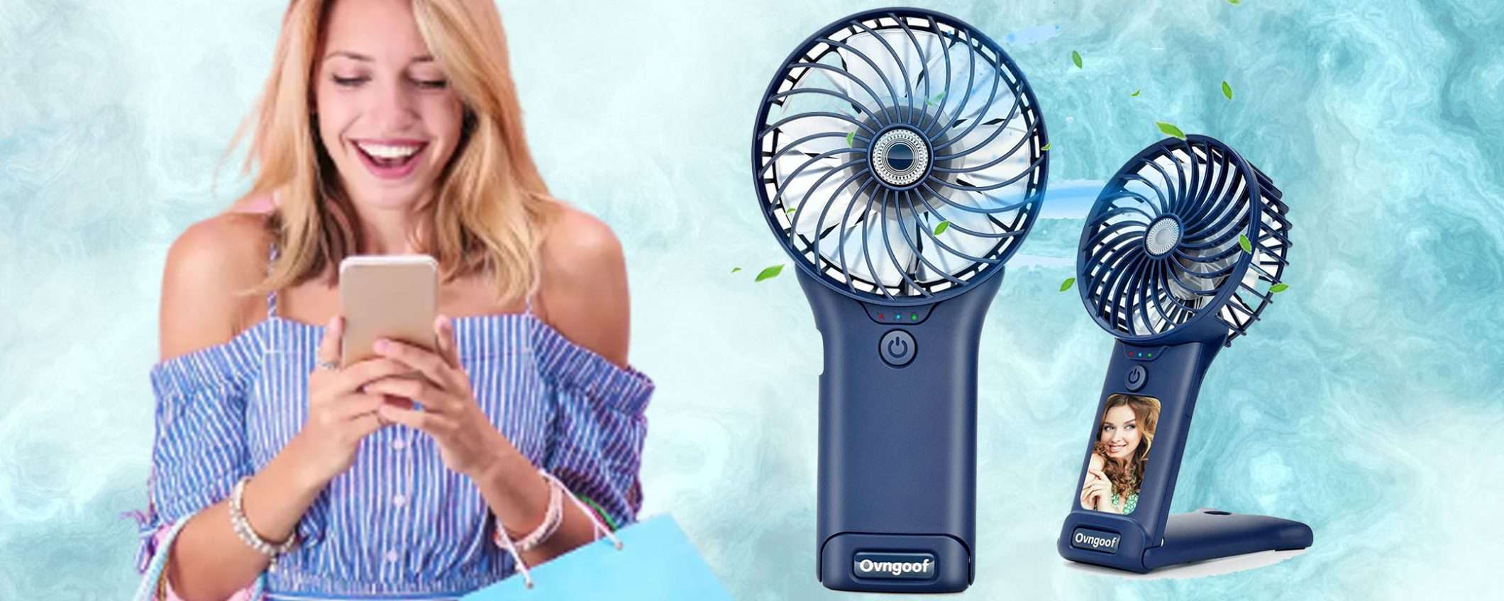 Mini ventilatore ricaricabile, la soluzione al caldo sempre con te a 13€ (-50%)