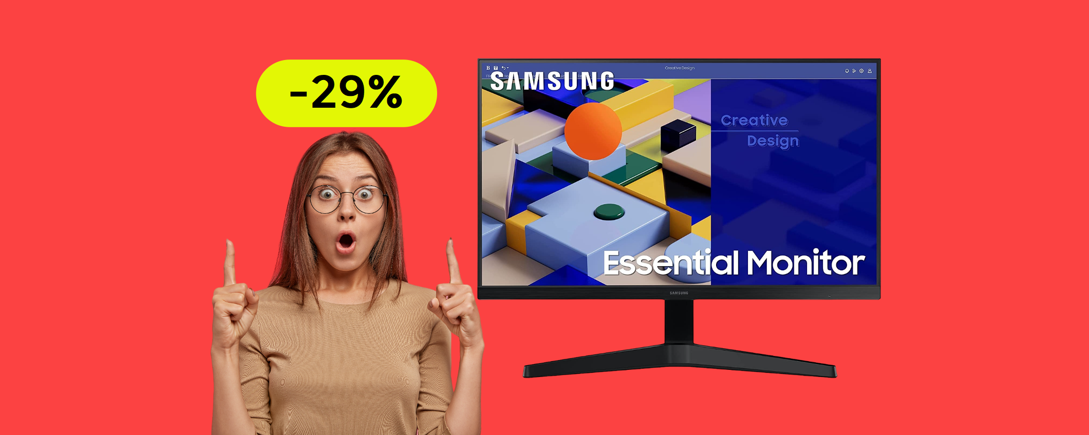 Monitor FullHD Samsung 27 pollici: con appena 139€ è subito tuo