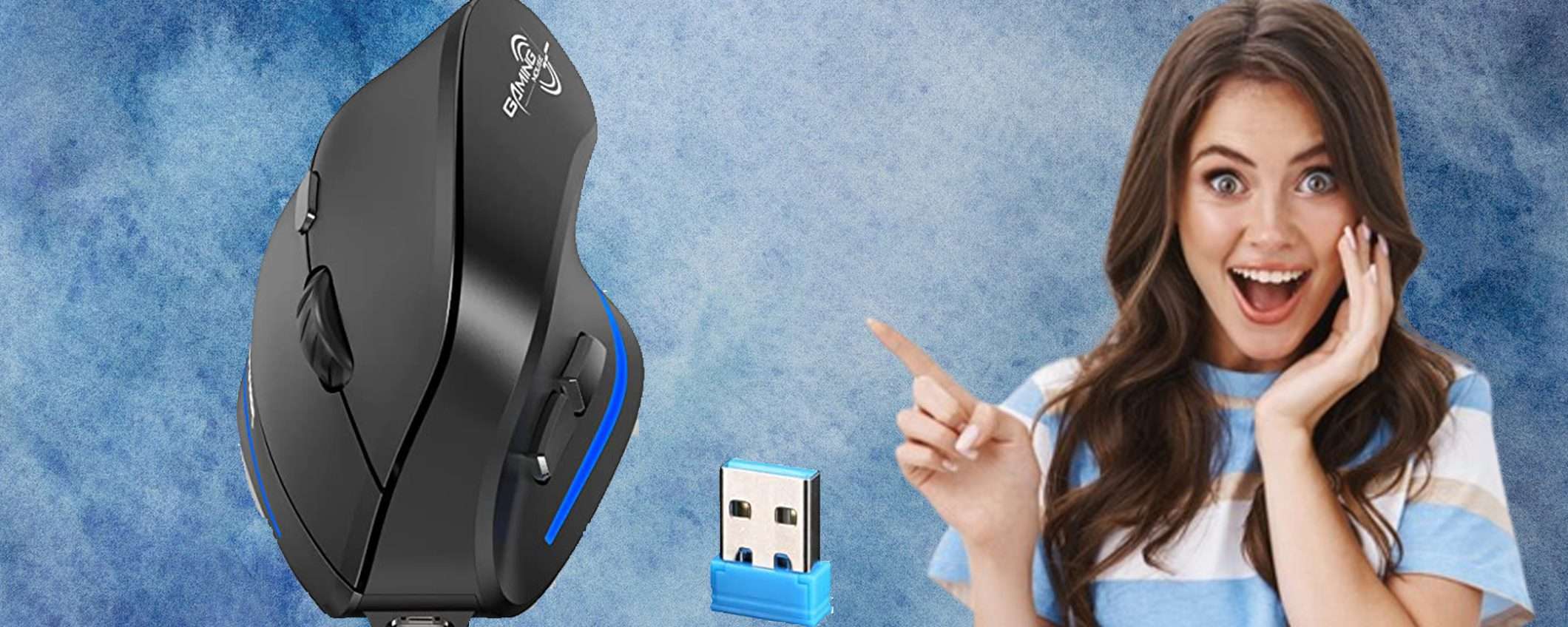 Mouse verticale ergonomico con 6 pulsanti: prezzo BOMBA su Amazon