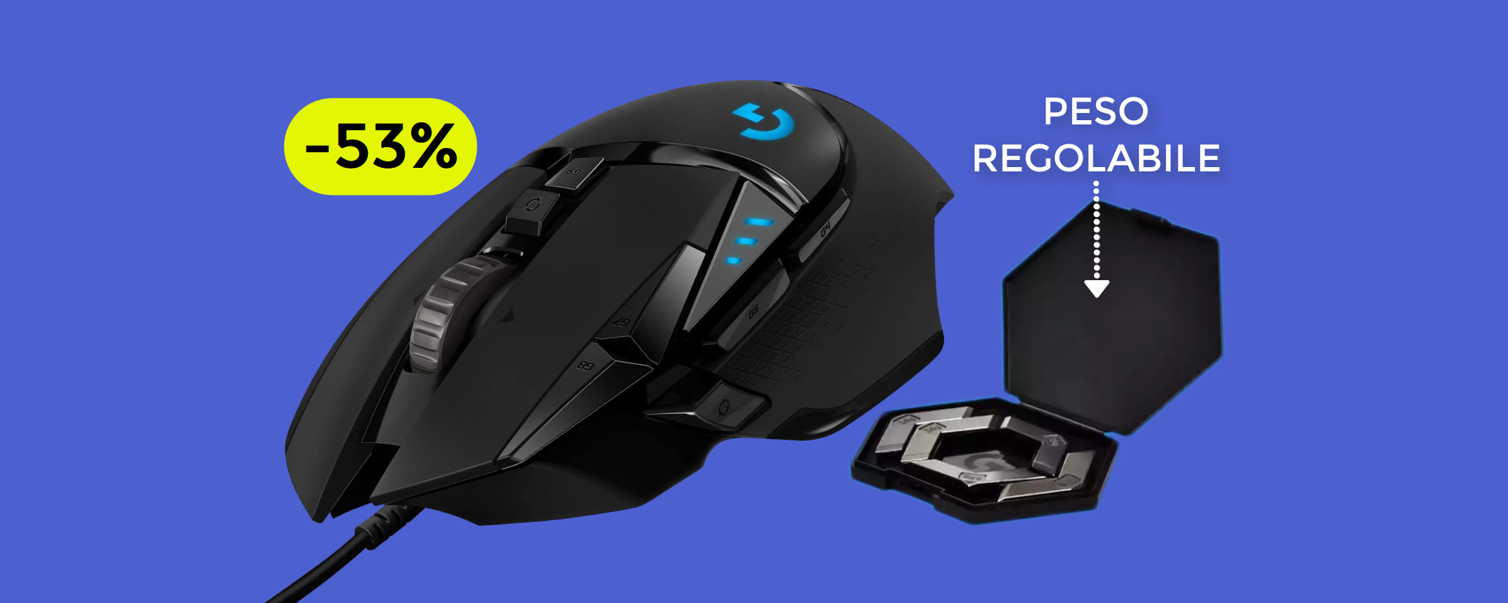 Mouse GAMING Logitech a meno di METÀ PREZZO: bastano 43€