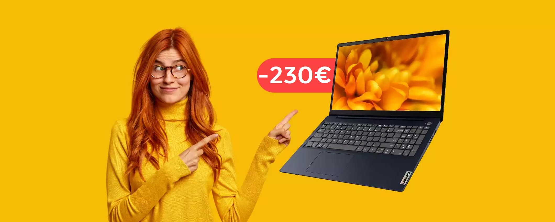 Notebook Lenovo 15,6'' con 512GB di SSD: c'è uno SCONTO fuori di testa