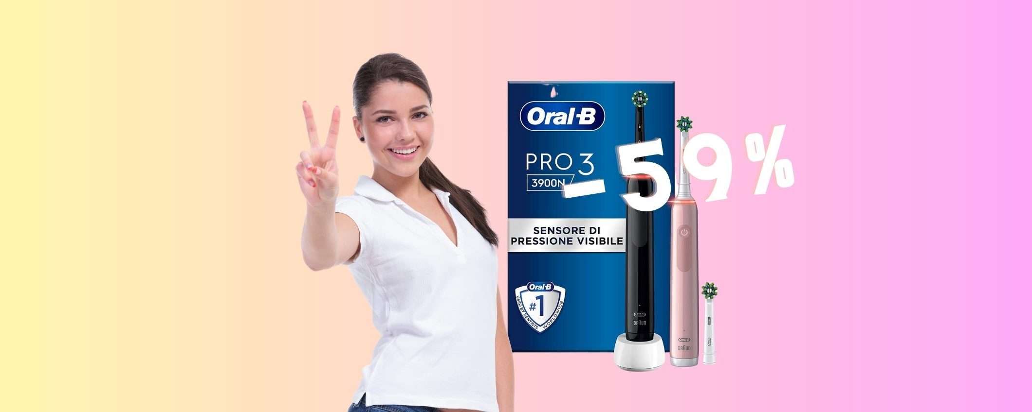 Oral-B Pro 3: torna la mitica OFFERTA prendi 2 e paghi 1 su Amazon