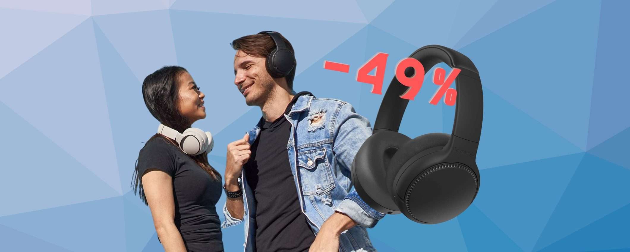 Panasonic SCONTA del 49% delle cuffie wireless fantastiche (Amazon)