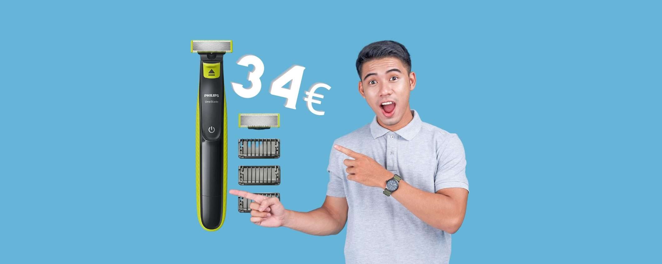 Philips OneBlade: rade, regola, rifinisce, 3 in 1 SPETTACOLARE a 34€