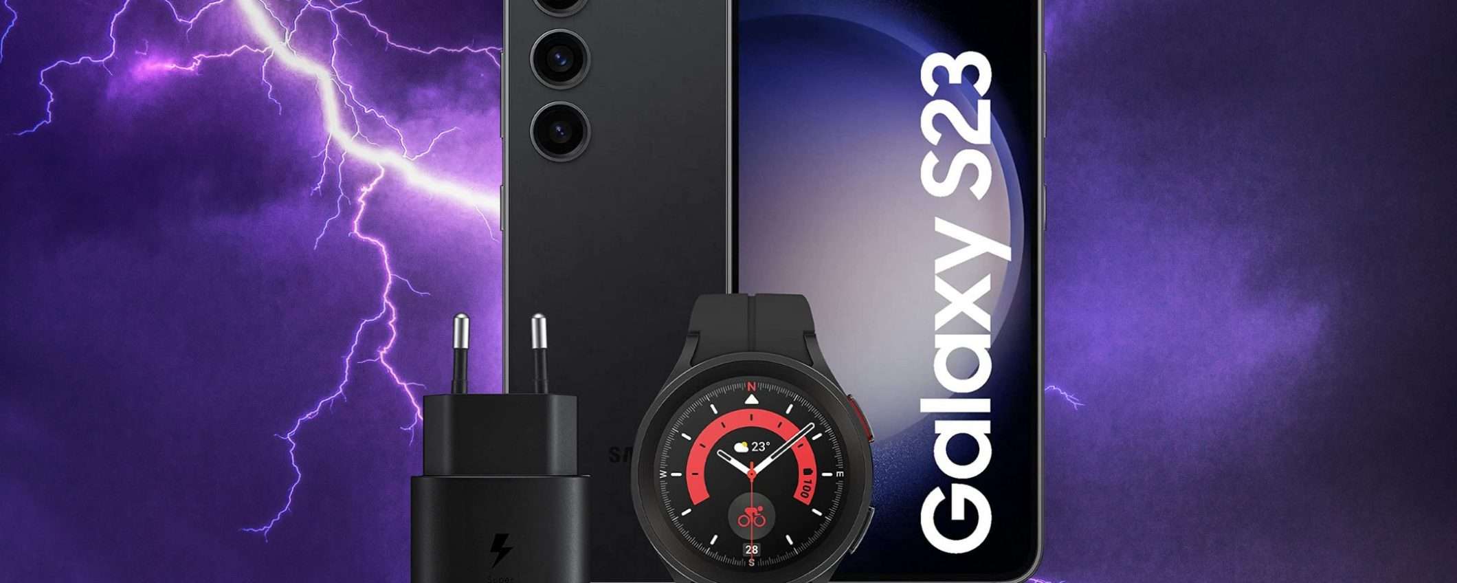 Samsung Galaxy S23 con Watch 5 Pro a prezzo SHOCK: lo sconto TUONA (-591€)