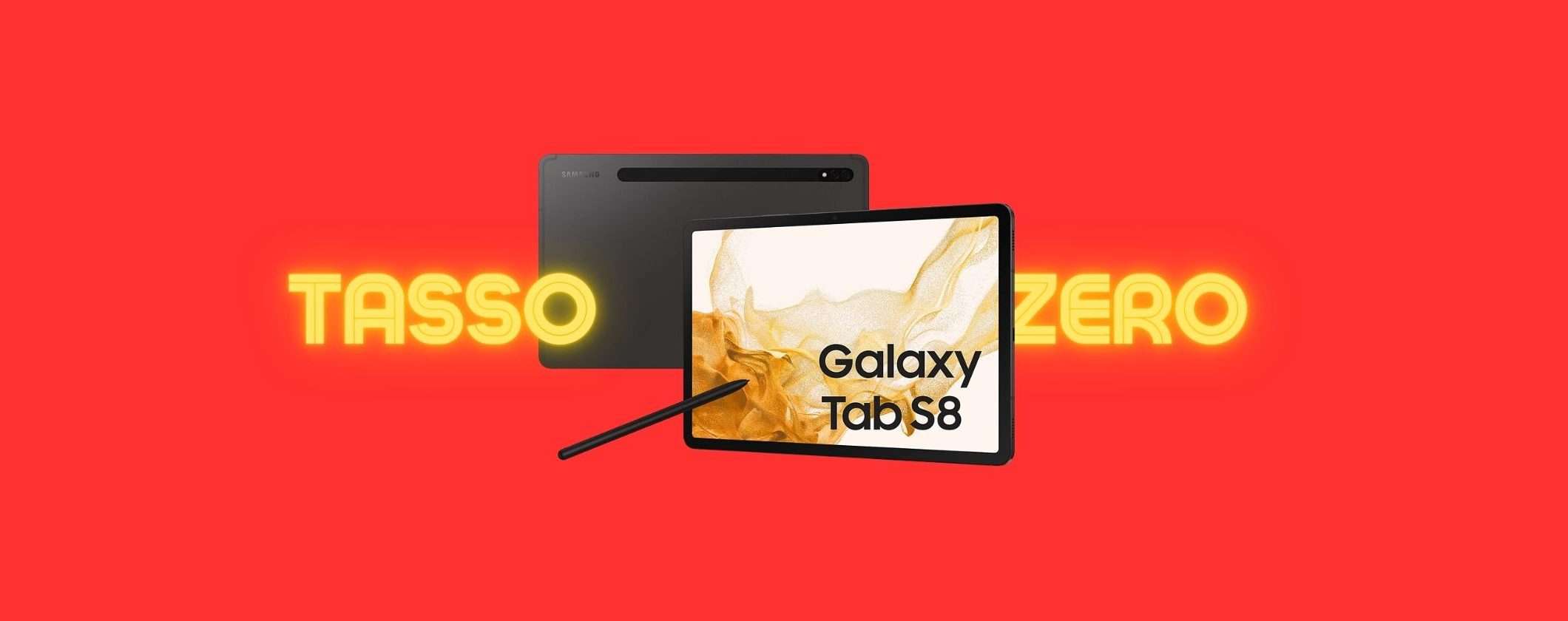 Samsung Galaxy Tab S8: 250€ di SCONTO su MediaWorld anche Tasso 0