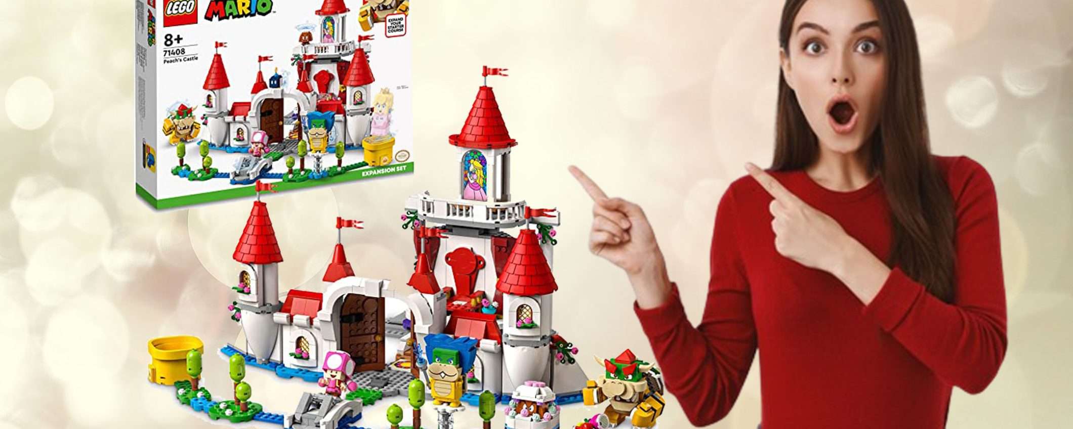 Set LEGO Super Mario Castello di Peach: sconto IMPERDIBILE (-20%)