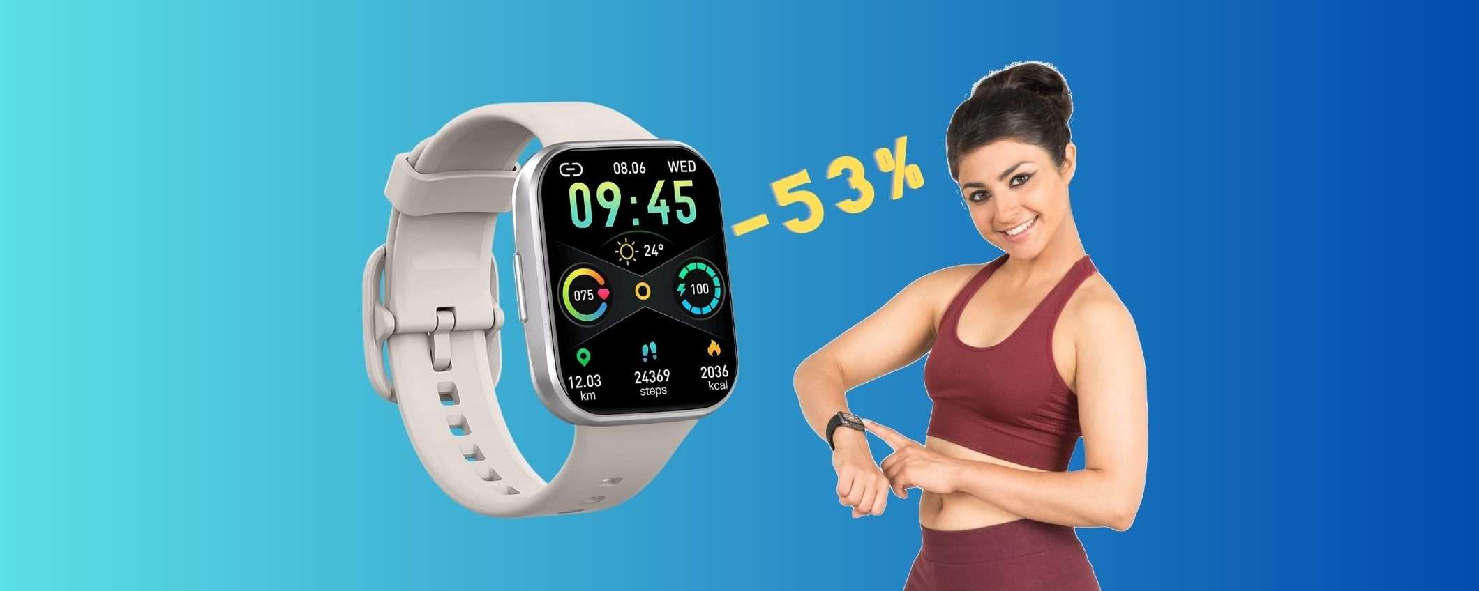 Smartwatch con tantissime funzioni che costa pochissimo (-53%)