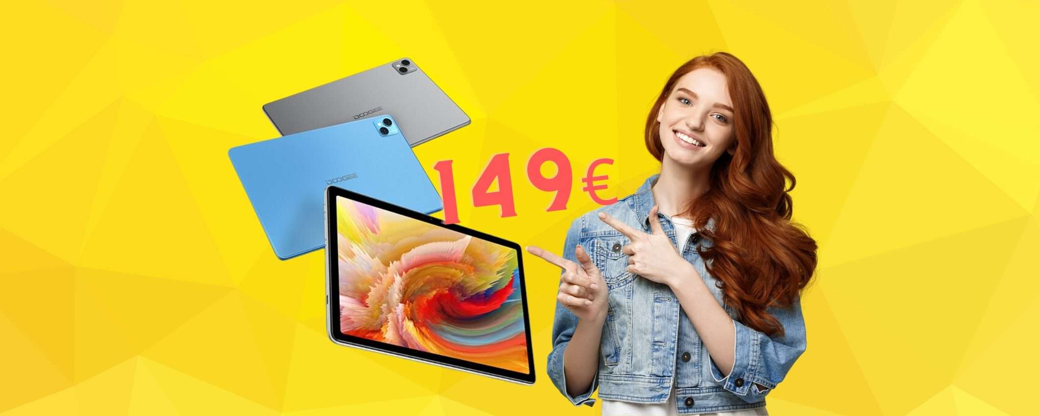 Tablet da 10,1 pollici, con 8 GB di RAM e Android 12 in OFFERTA a 149€