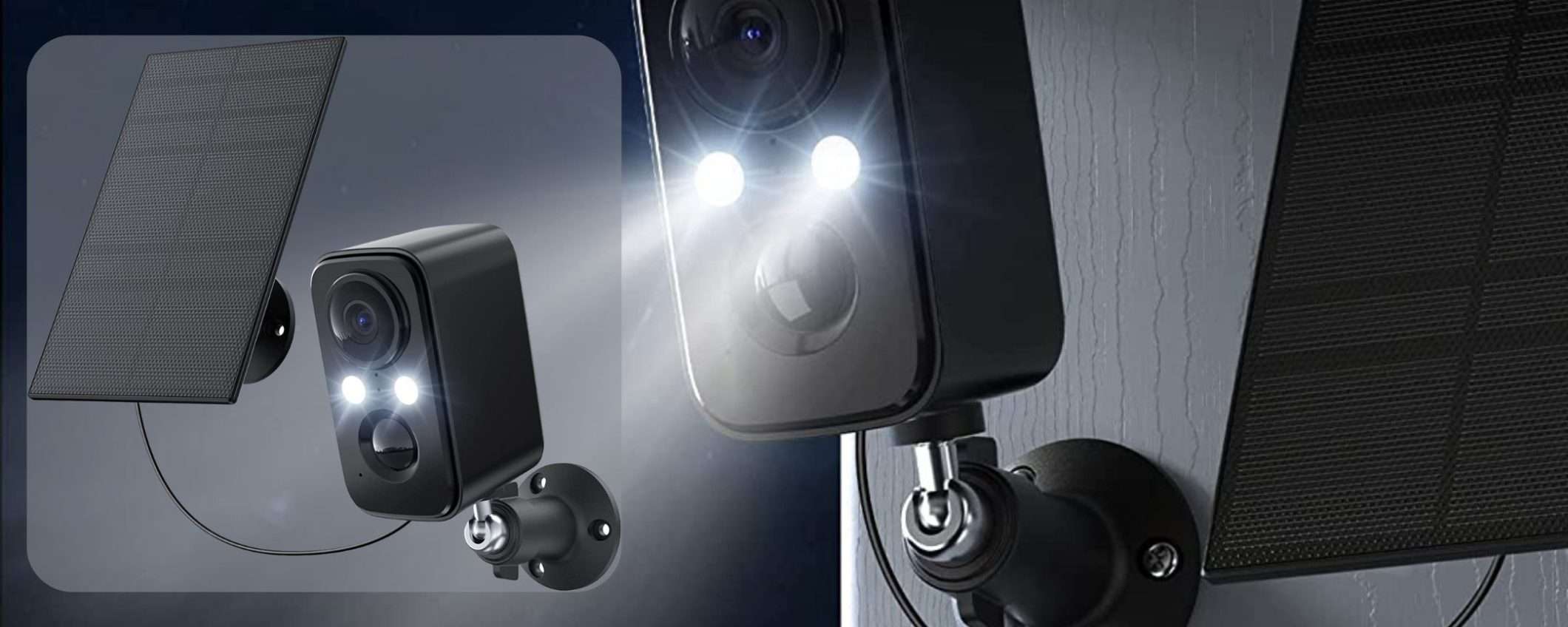 Videocamera 100% wireless con faro e pannello solare: prezzo WOW (39€)