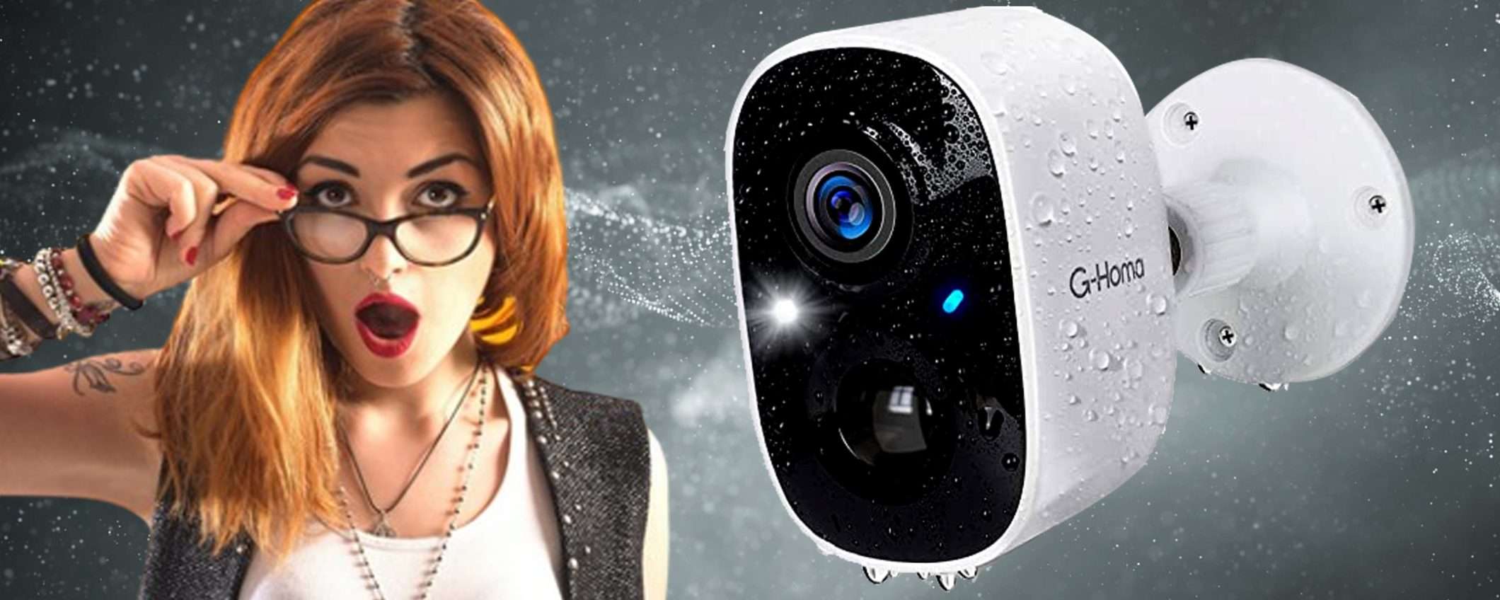 Videocamera di sorveglianza impermeabile con sconto BOMBA su Amazon