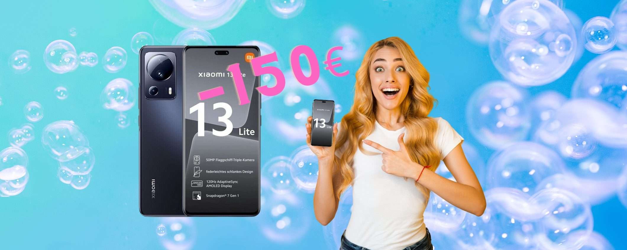 Xiaomi 13 Lite 5G in SCONTO su eBay al 30% e RISPARMI quasi 150€