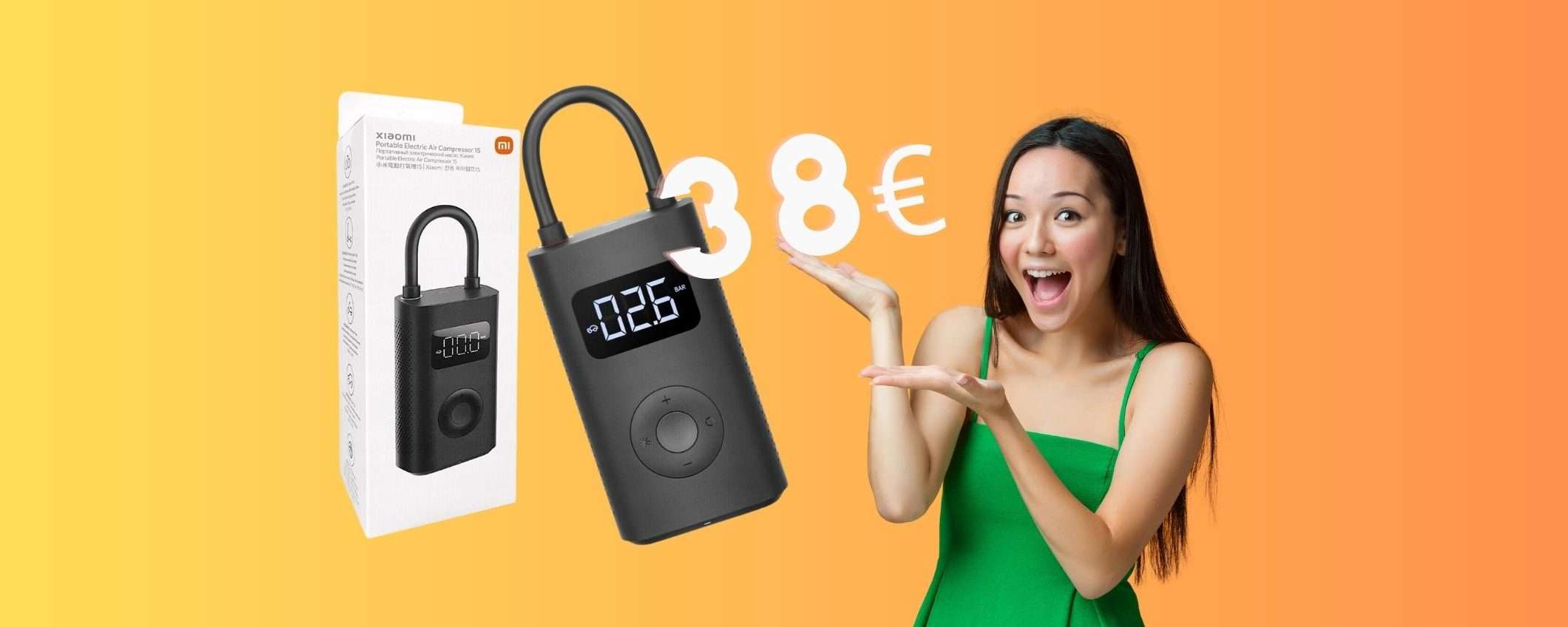 Xiaomi: mini compressore portatile POTENTISSIMO a prezzo ASSURDO