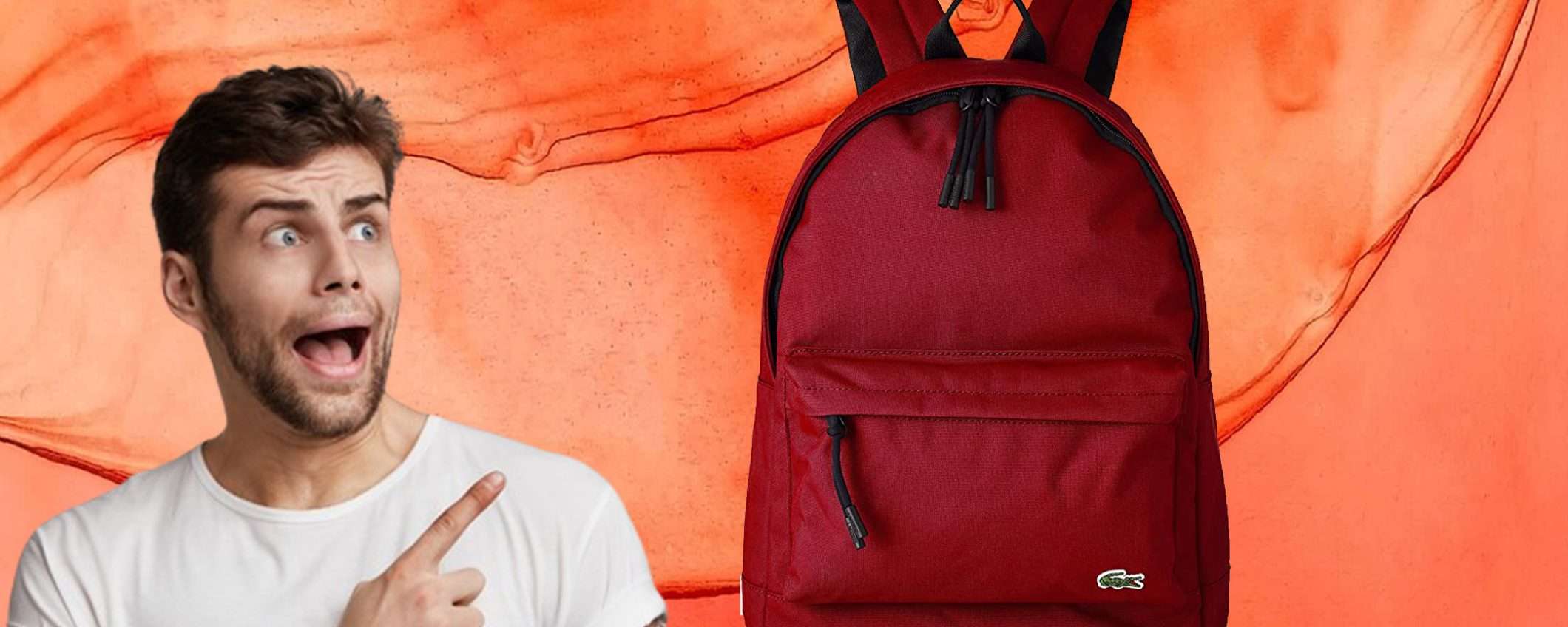 Zaino da uomo Lacoste FANTASTICO anche nel prezzo: sconto del 40%