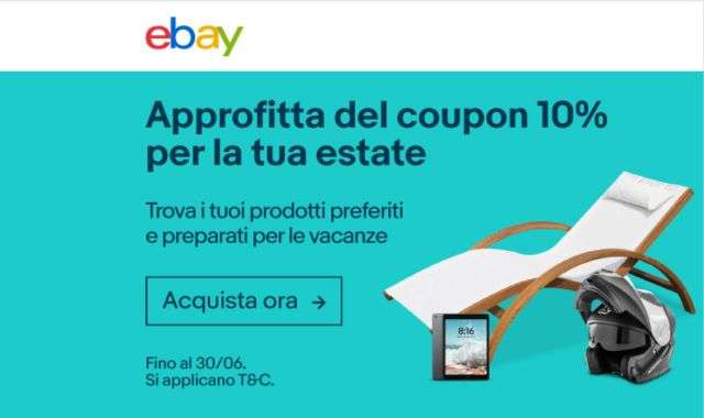 Coupon estivo eBay