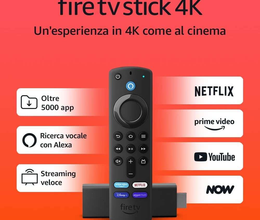 Amazon Fire TV Stick 4K in offerta: risparmi il 50%