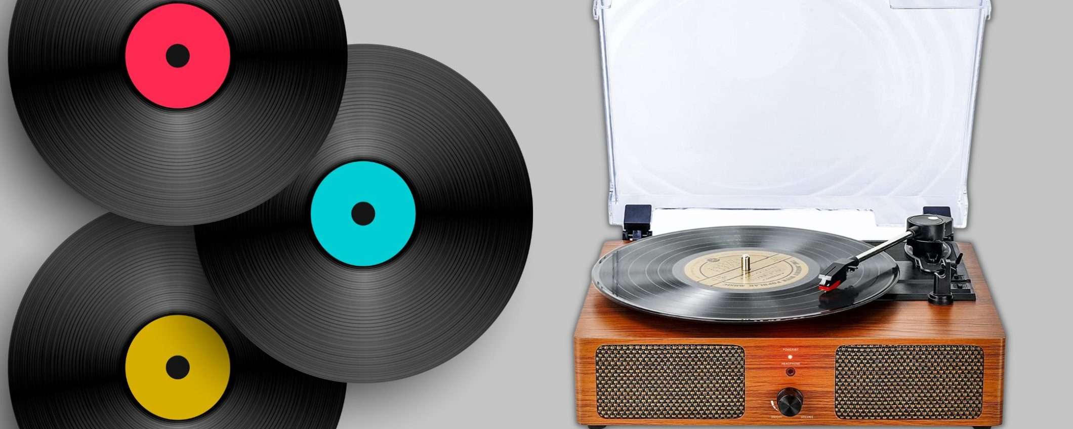 Meraviglioso giradischi in vinile con bluetooth in DOPPIO SCONTO Amazon