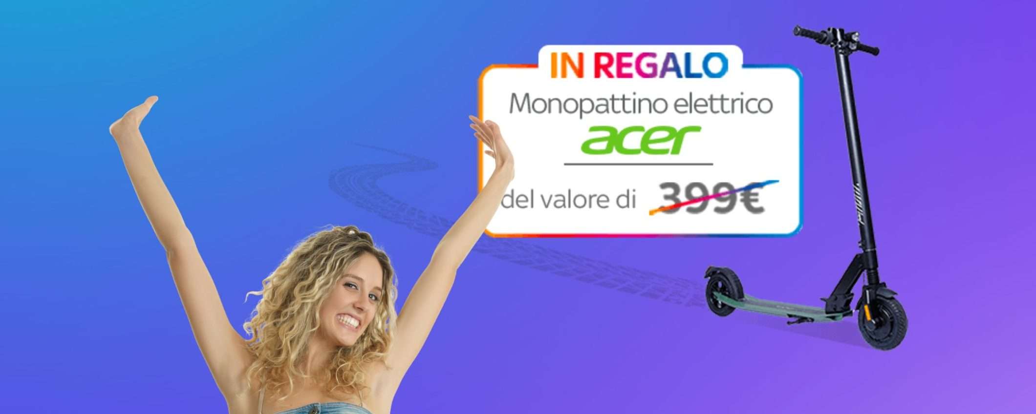 Monopattino elettrico Acer GRATIS con Sky: scopri la nuova offerta