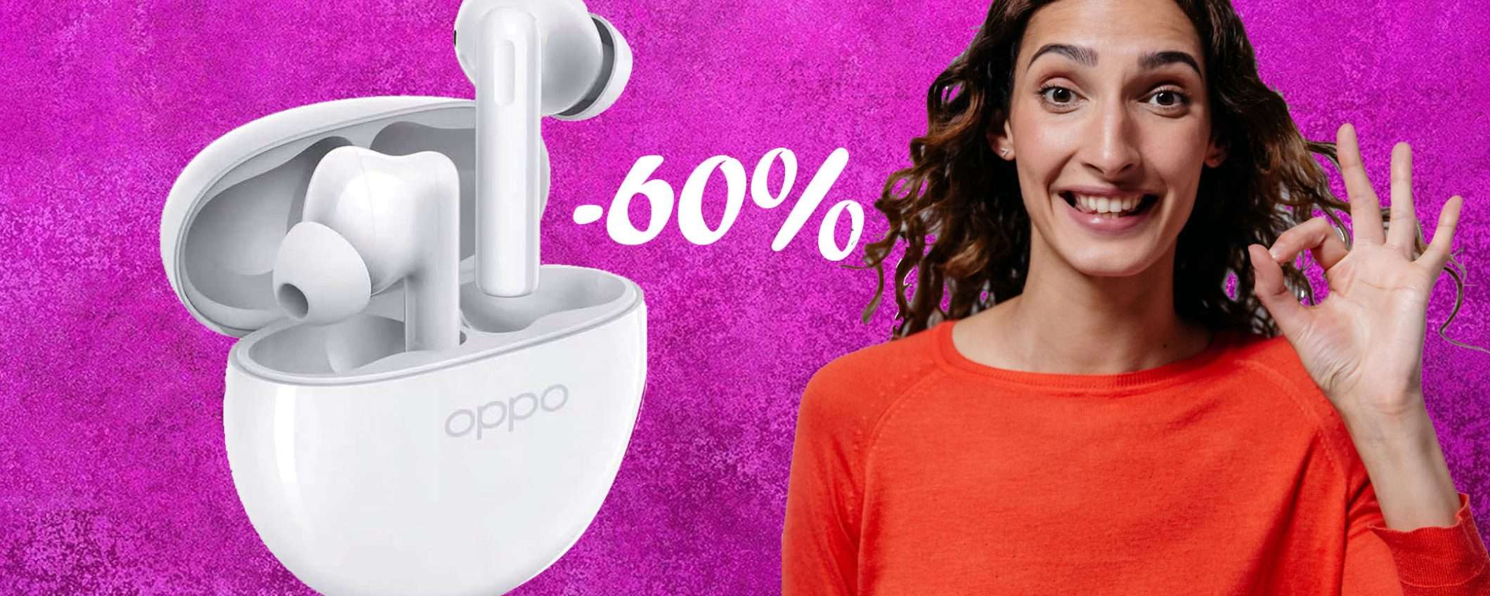 OPPO Enco Buds2 al prezzo FOLLE: meno di 20€ con il 60% di sconto