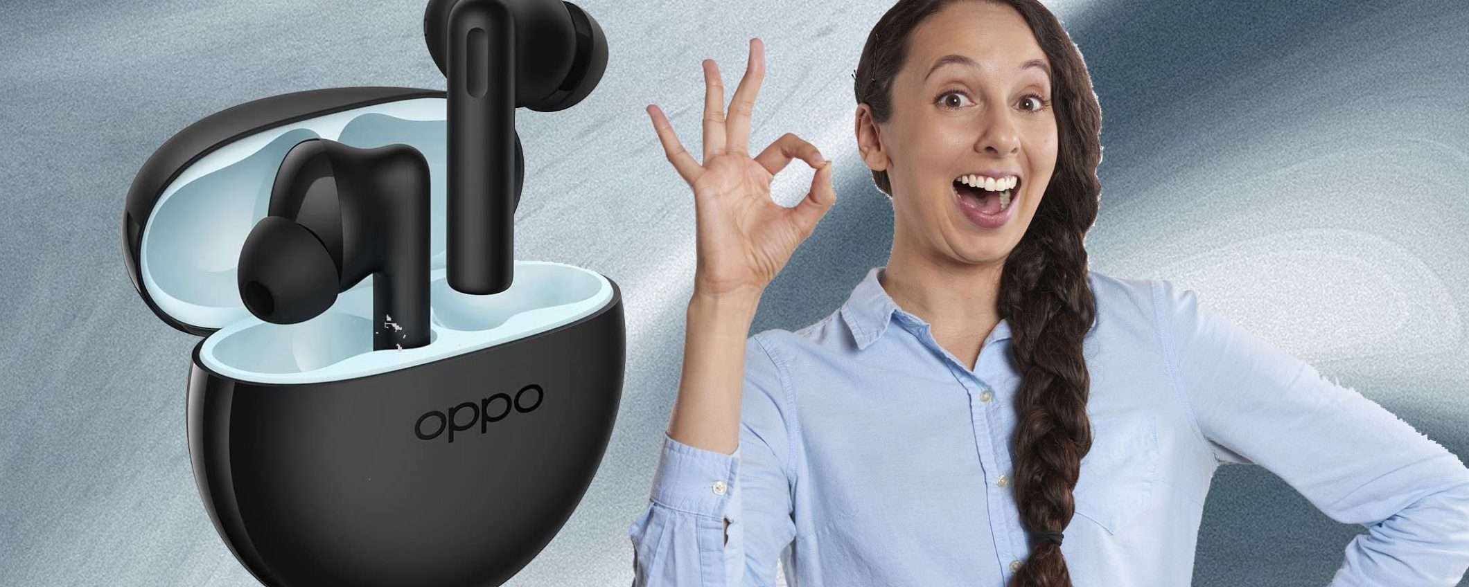 OPPO Enco Buds2 con sconto PAZZESCO del 50%, solo su Amazon