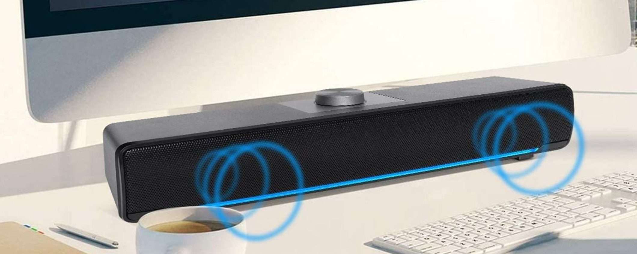 Soundbar compatta a meno di 20 euro con questo coupon Amazon