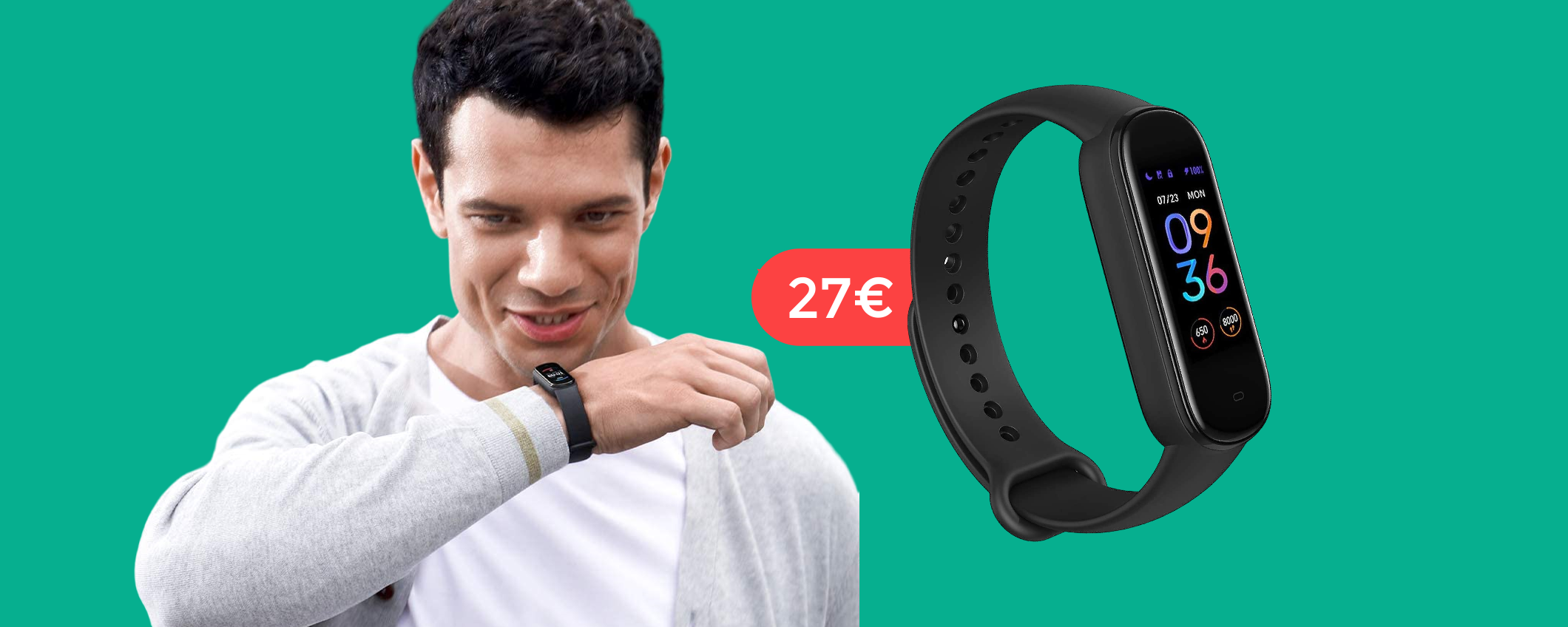 Amazfit Band 5 con ALEXA: dura 25 GIORNI e la porti a casa con soli 27€