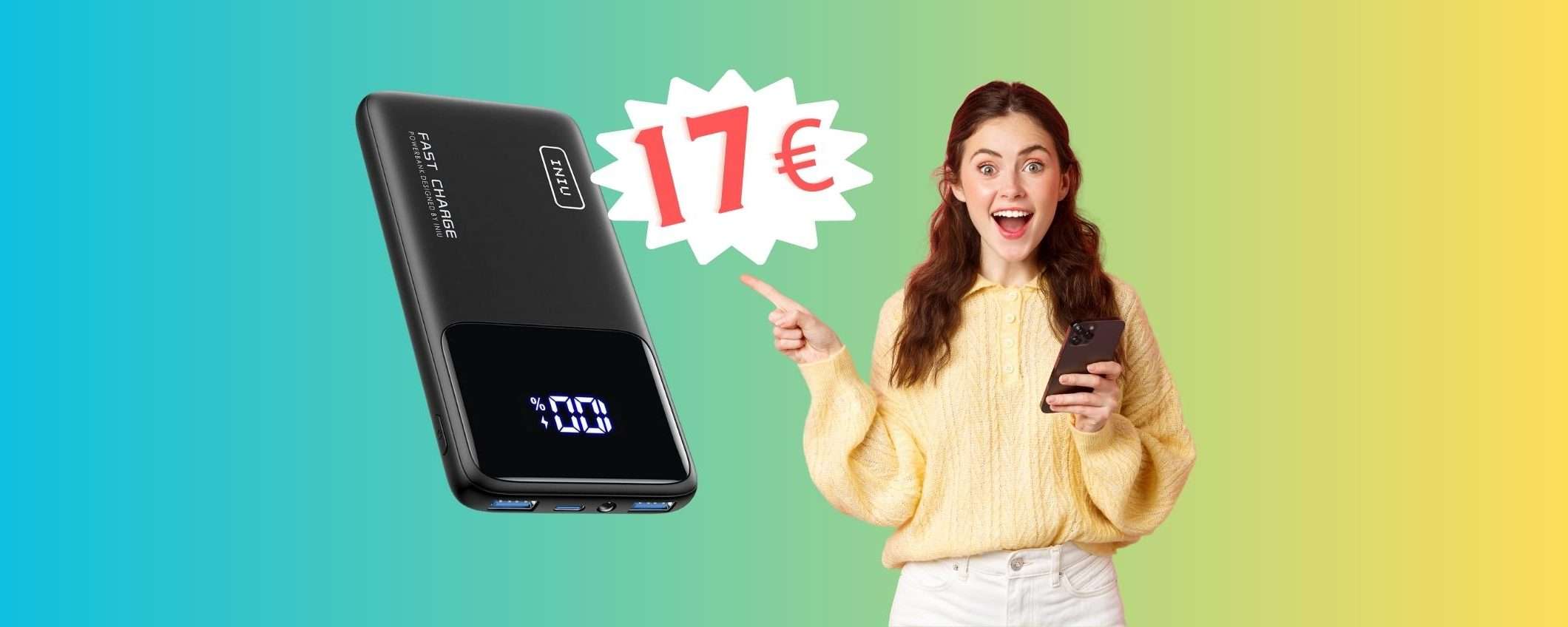 Amazon sta praticamente REGALANDO questo power bank, ora a 17€