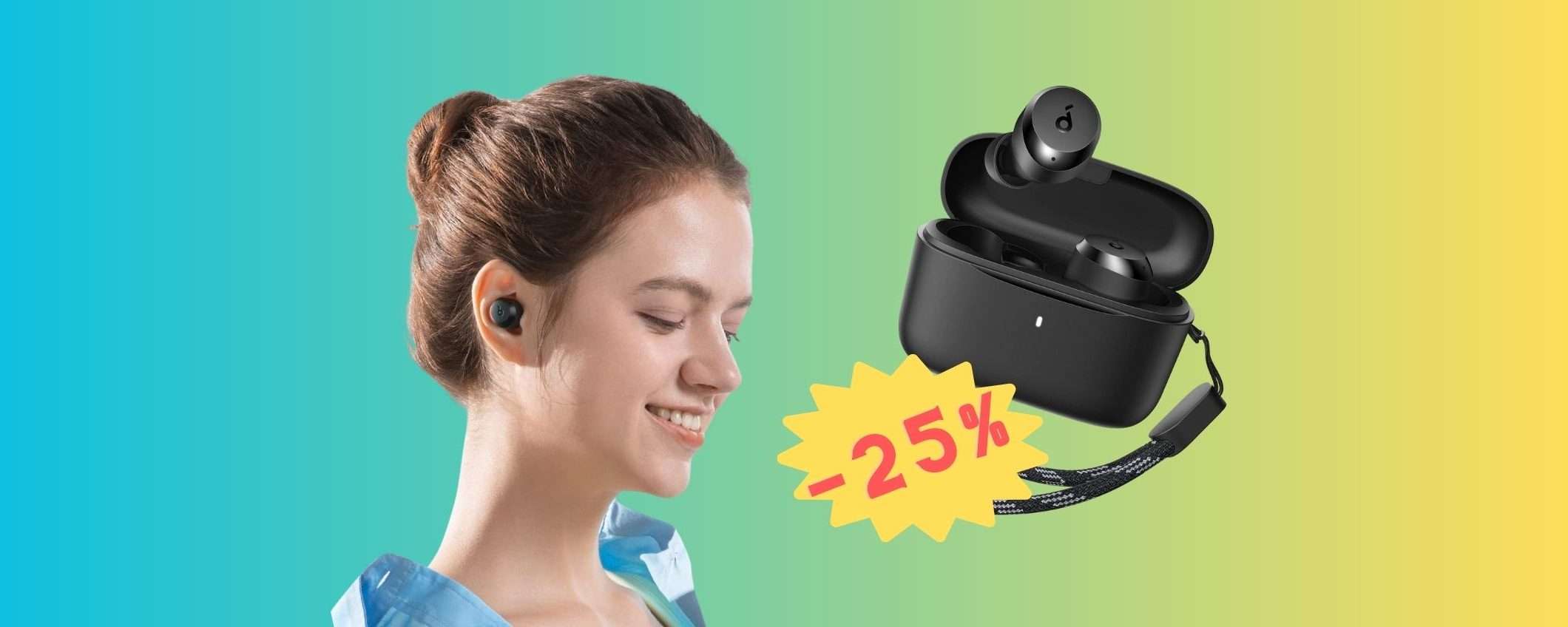 Auricolari Bluetooth Souncore in SCONTO del 25% su Amazon