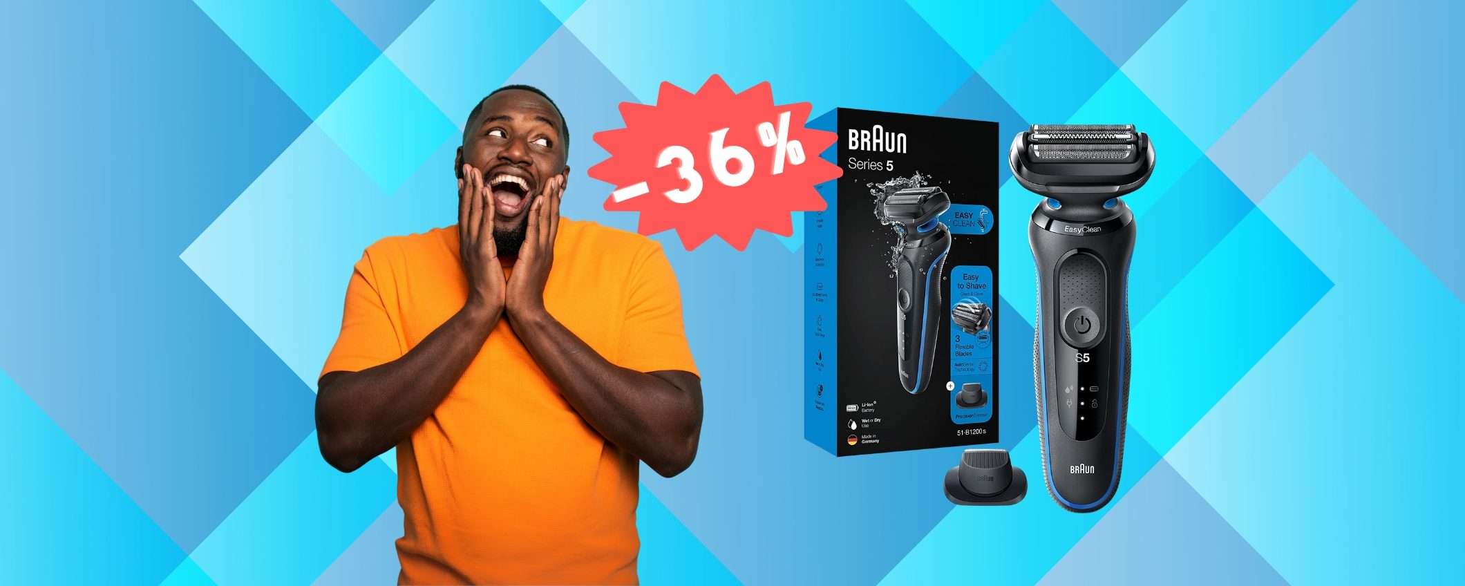 Braun Series 5: il rasoio elettrico più venduto in SCONTO di 40€