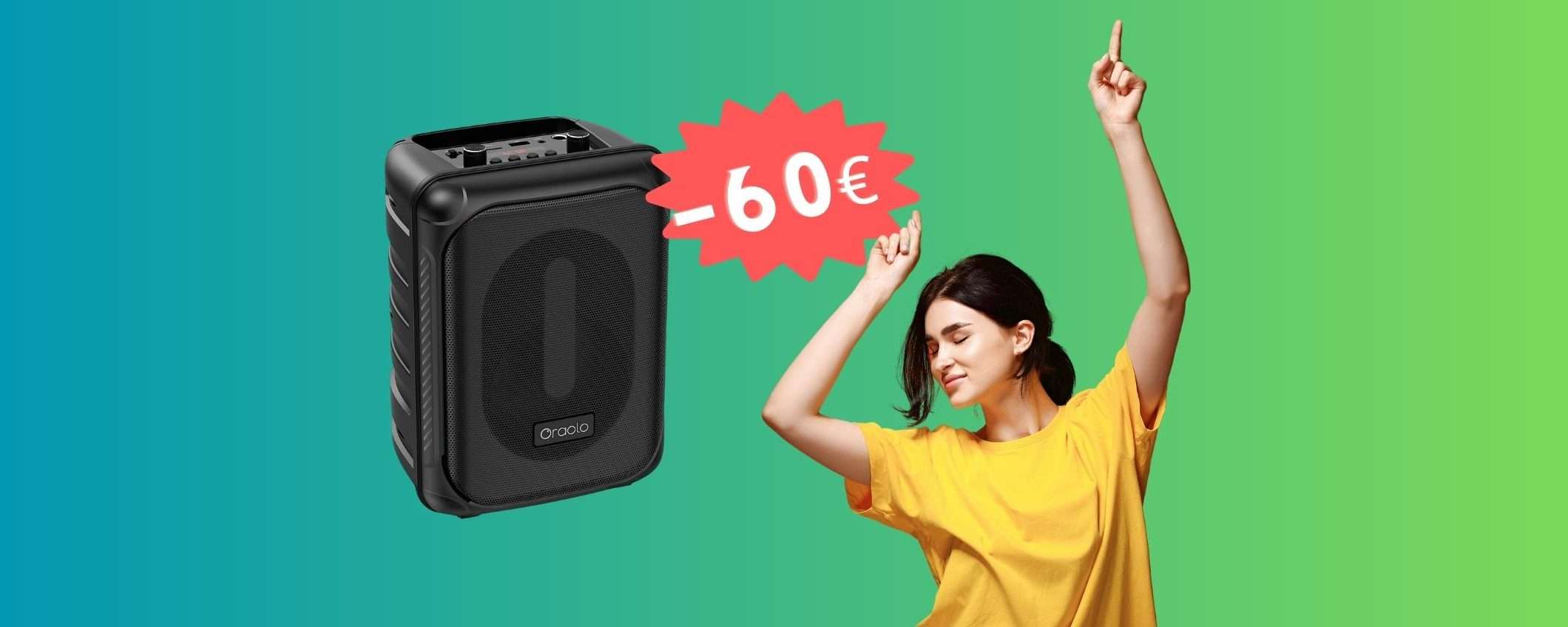 Cassa Bluetooth portatile da 40W a MENO della METÀ (39€)