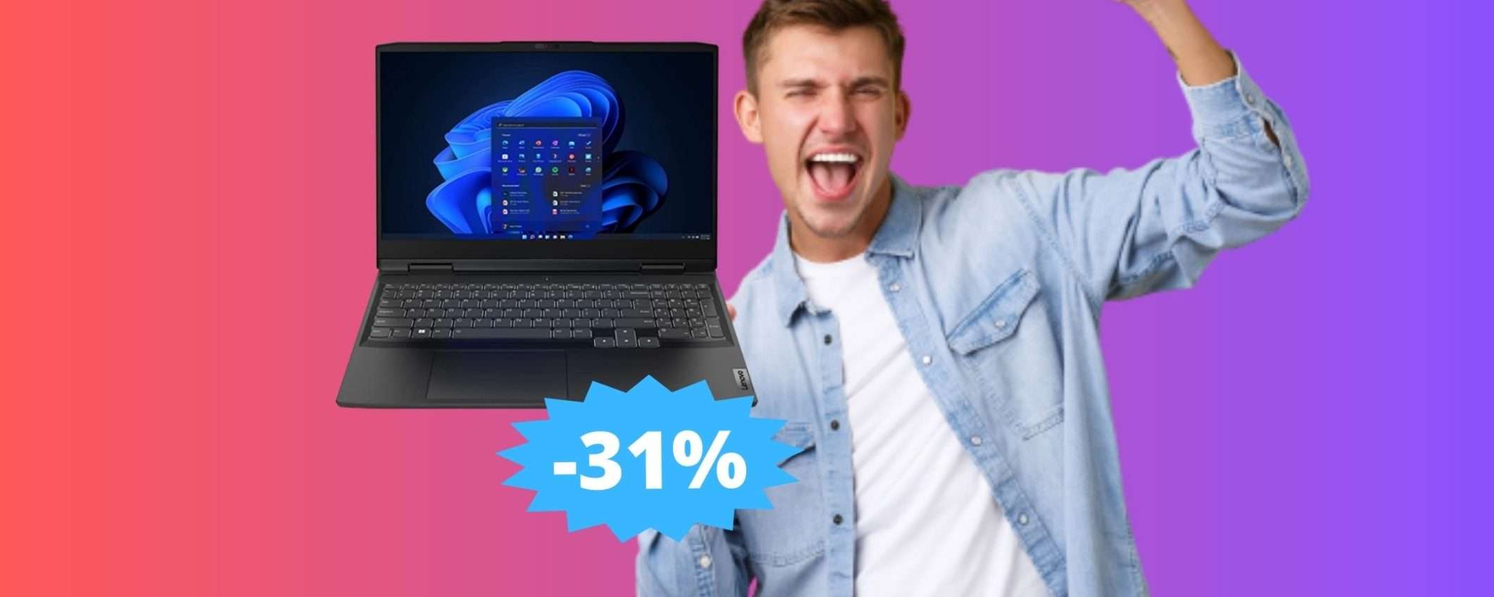 Lenovo IdeaPad Gaming 3: l'esclusiva Amazon che ti stupirà (-31%)