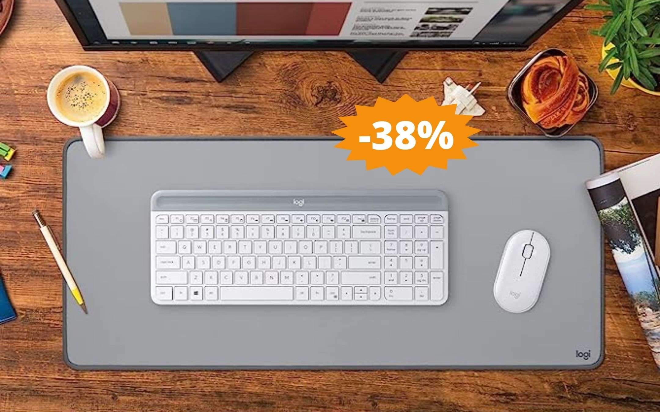 Tappetino Logitech Desk Mat: stile e design per la tua scrivania (-38%)