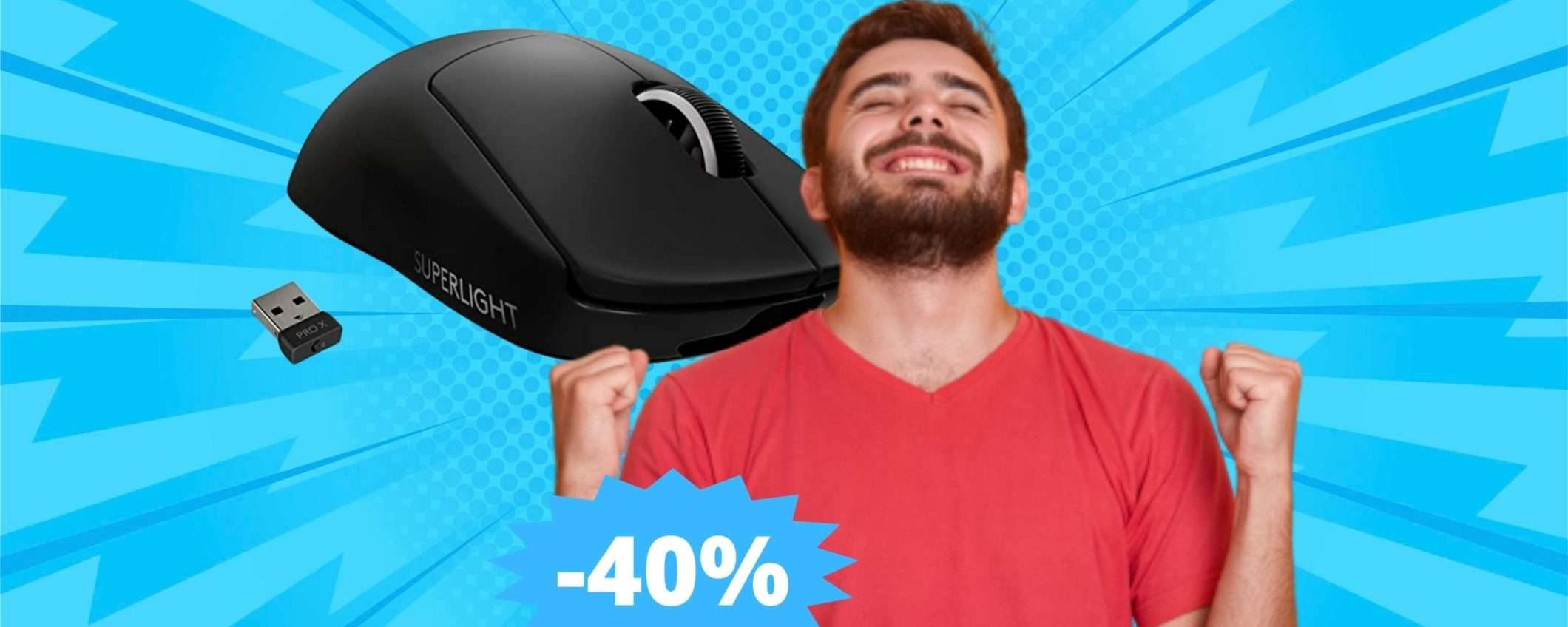 Logitech G PRO X SUPERLIGHT: il mouse da gaming elegante, in MEGA sconto