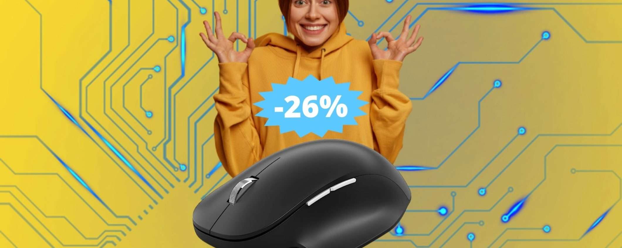 Mouse Microsoft Needle Hill: super sconto del 26% su Amazon