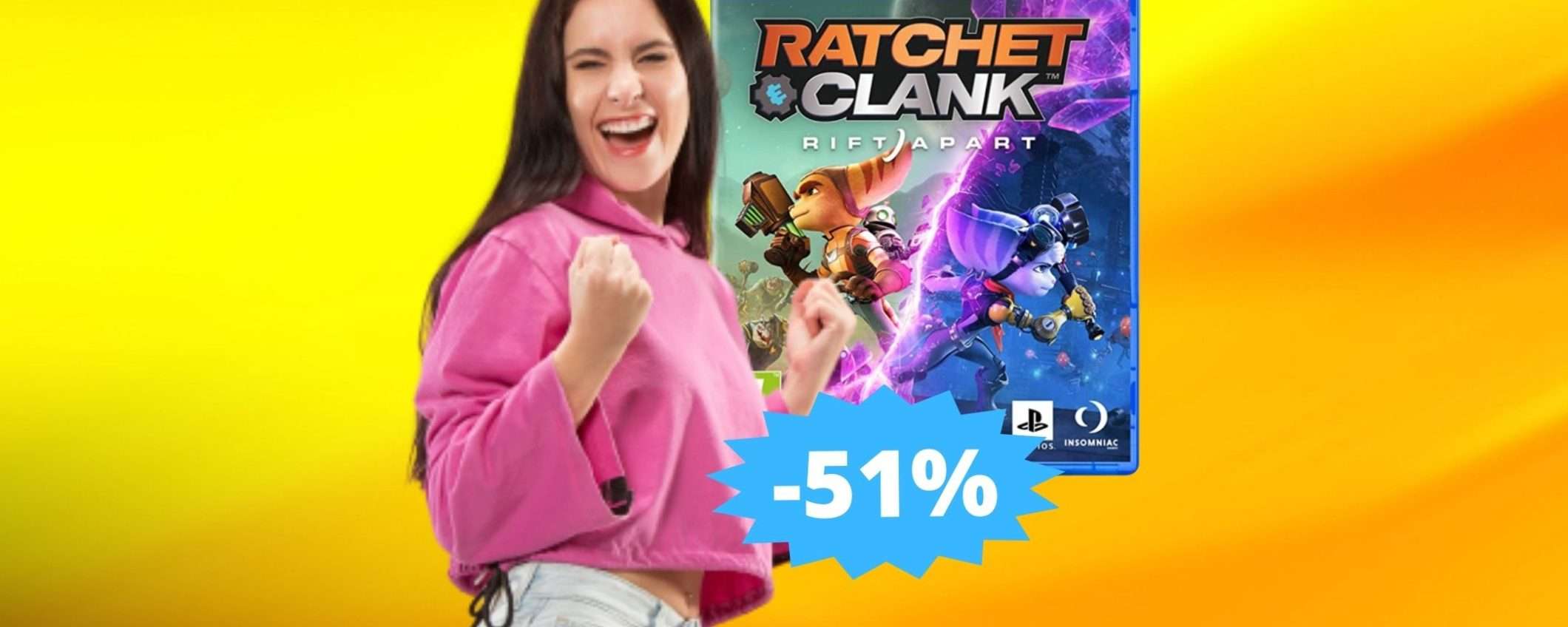 Ratchet & Clank Rift Apart: prezzo BOMBA su Amazon (-51%)