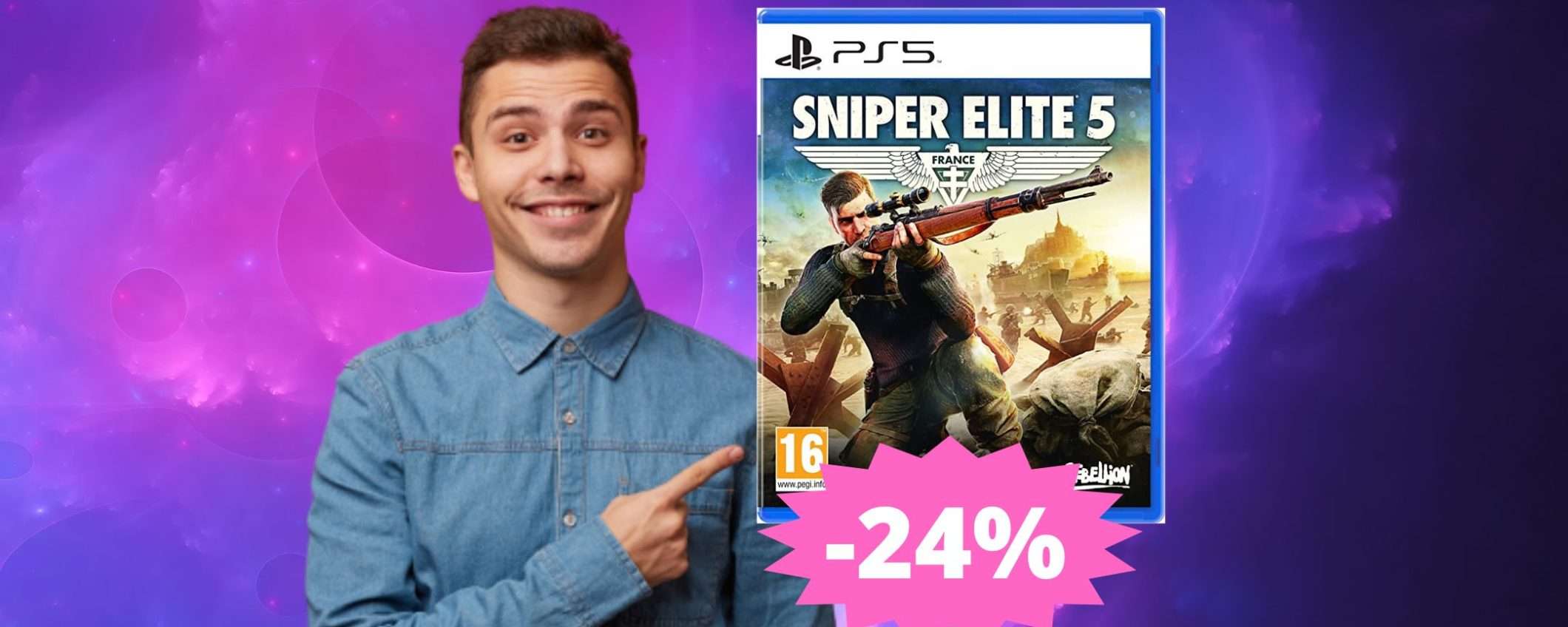 Sniper Elite 5 PS5: super sconto del 24% su Amazon