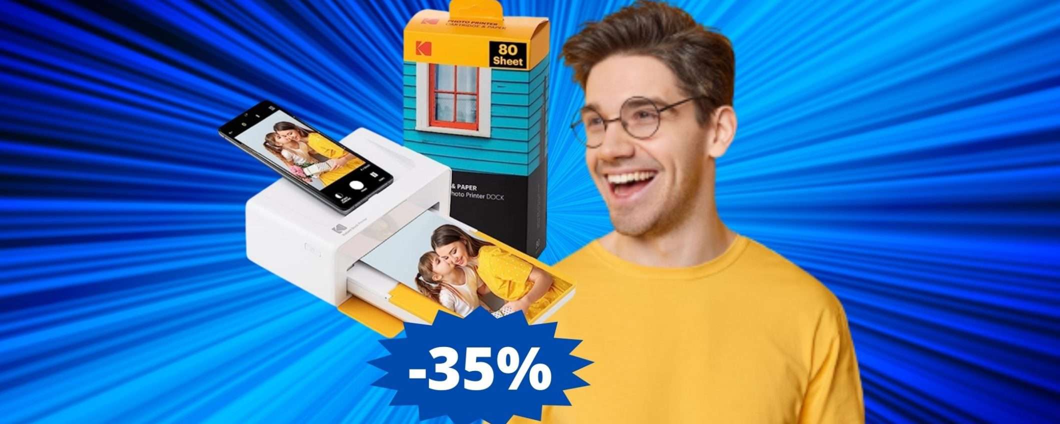 Kodak Dock Plus: la stampante fotografica portatile che ti manca (-35%)