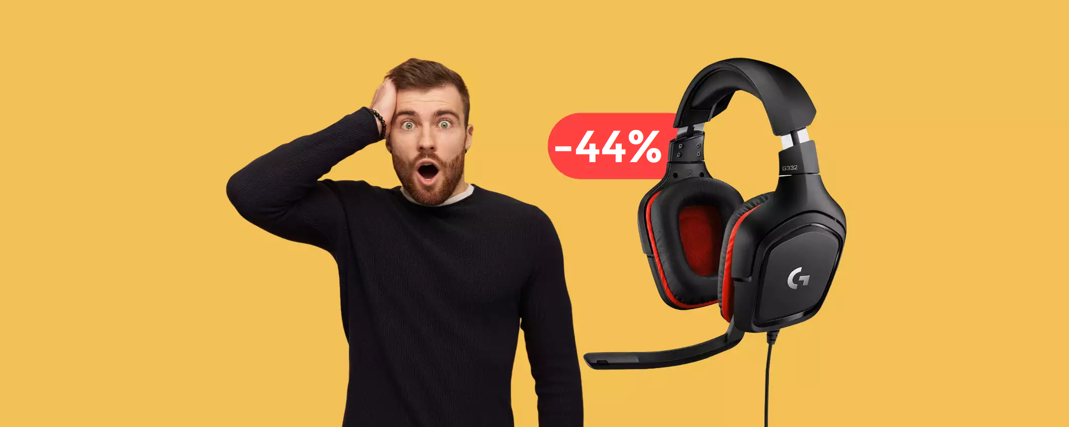 Cuffie gaming Logitech al MINIMO STORICO: le porti a casa con 34€