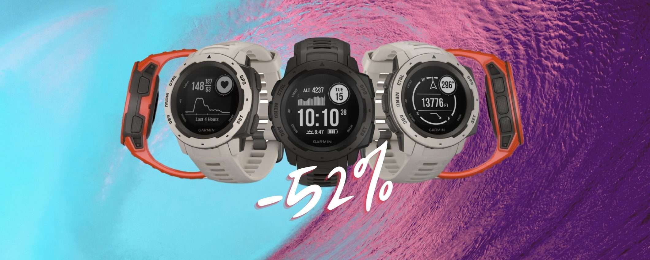 Garmin Instinct in SCONTO SPAVENTOSO su Amazon (-52%)