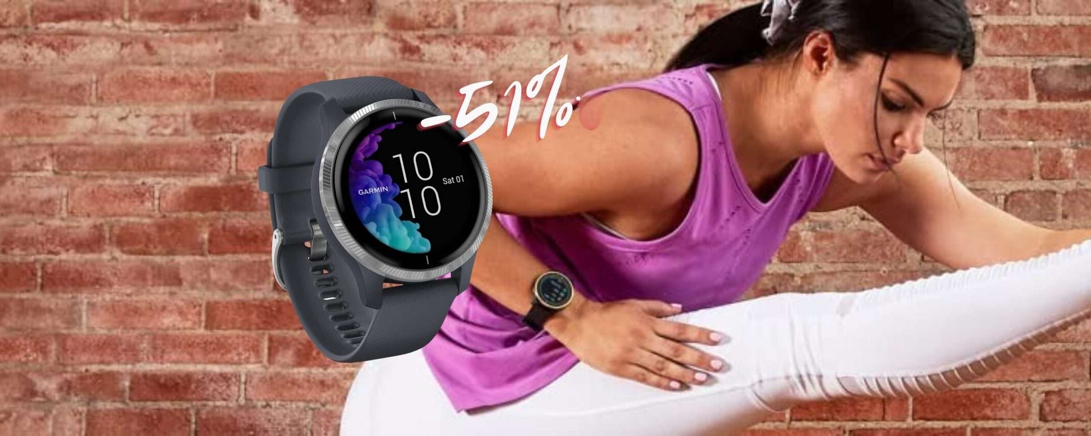 Garmin VENU al MINIMO SORICO su Amazon con lo sconto del 51%