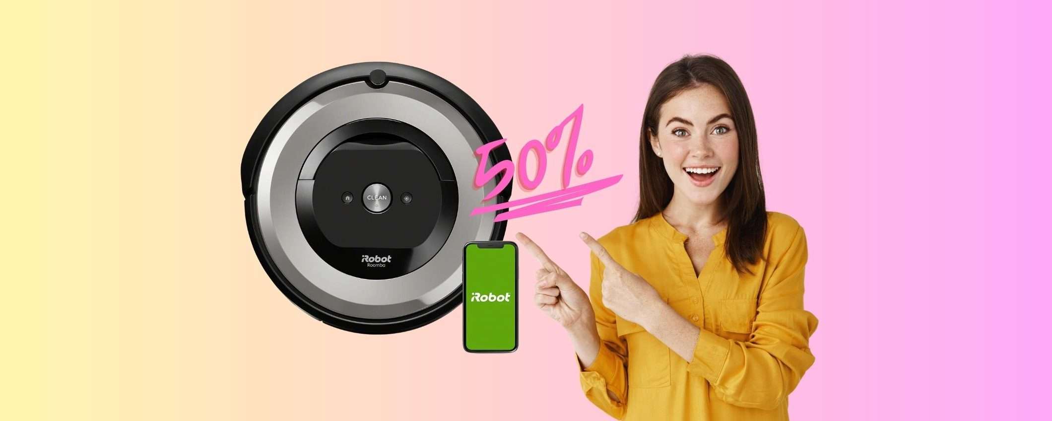 iRobot Roomba e5154: robot aspirapolvere a PREZZO DIMEZZATO