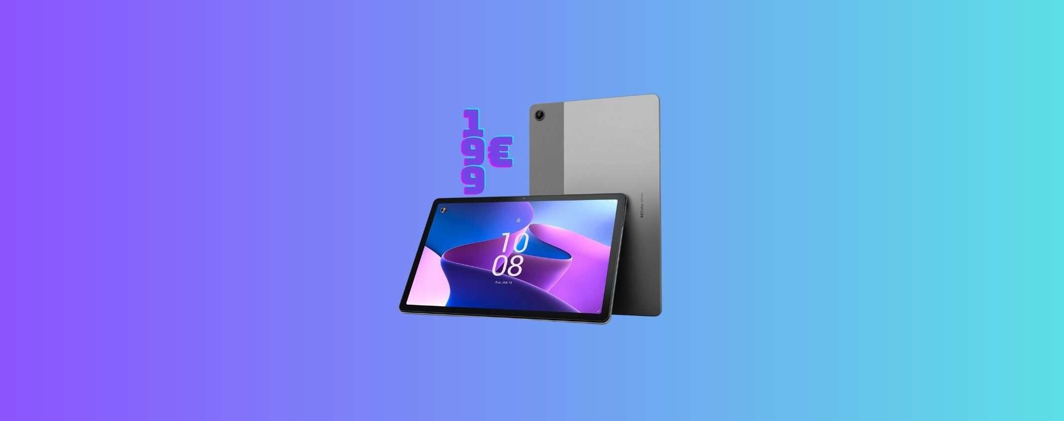 Lenovo Tab M10 Plus: prezzo ABBATTUTO con il Red Friday MediaWorld