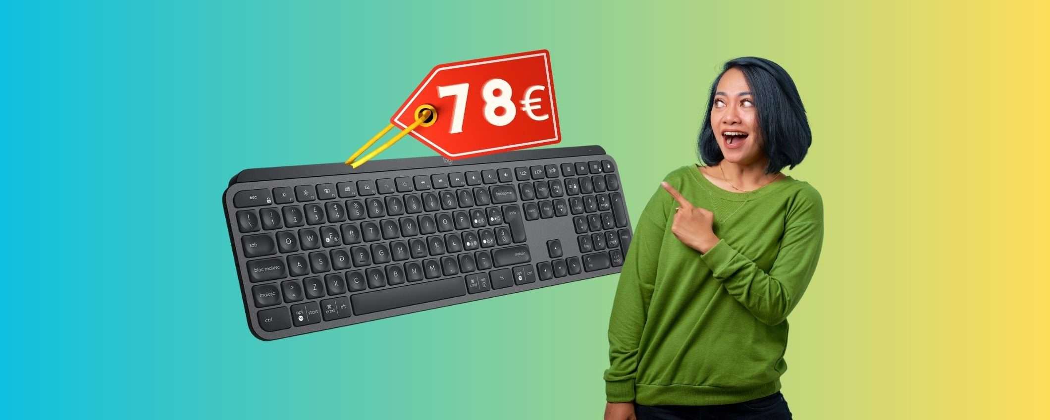 Logitech MX Keys: la MIGLIORE tastiera wireless in DOPPIO SCONTO