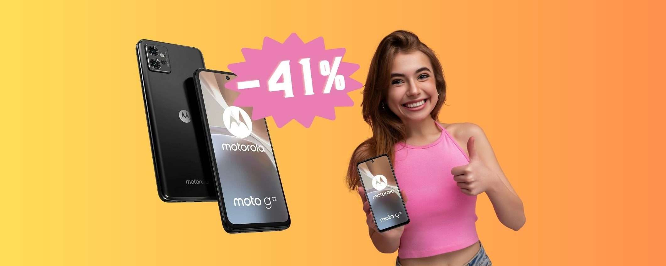 Motorola moto g32: Amazon sgancia una BOMBA pazzesca (-41%)