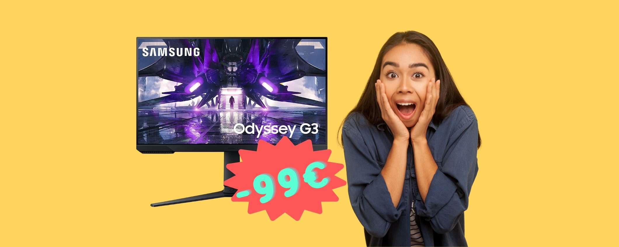 Odyssey G3: il monitor gaming dei SOGNI è in SCONTO di 99€