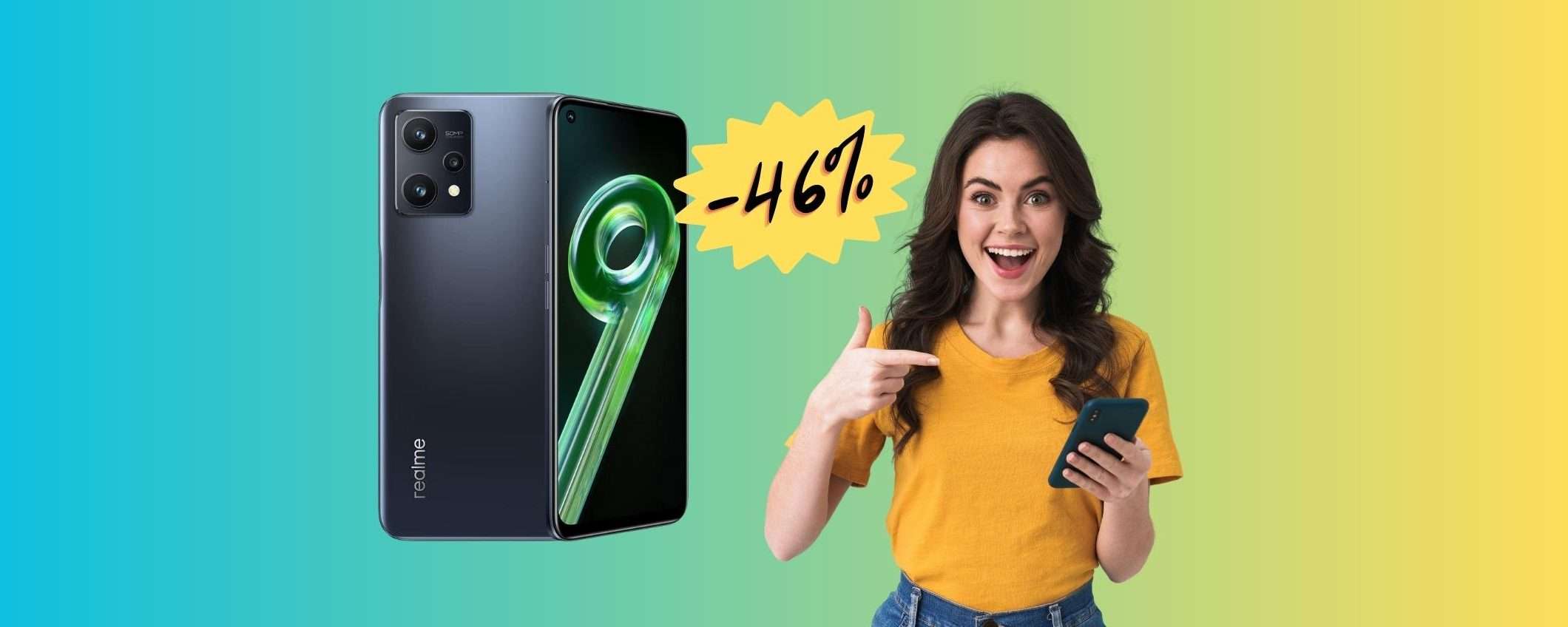 realme 9 5G in SCONTO del 46% su Amazon: FOLLIA del weekend