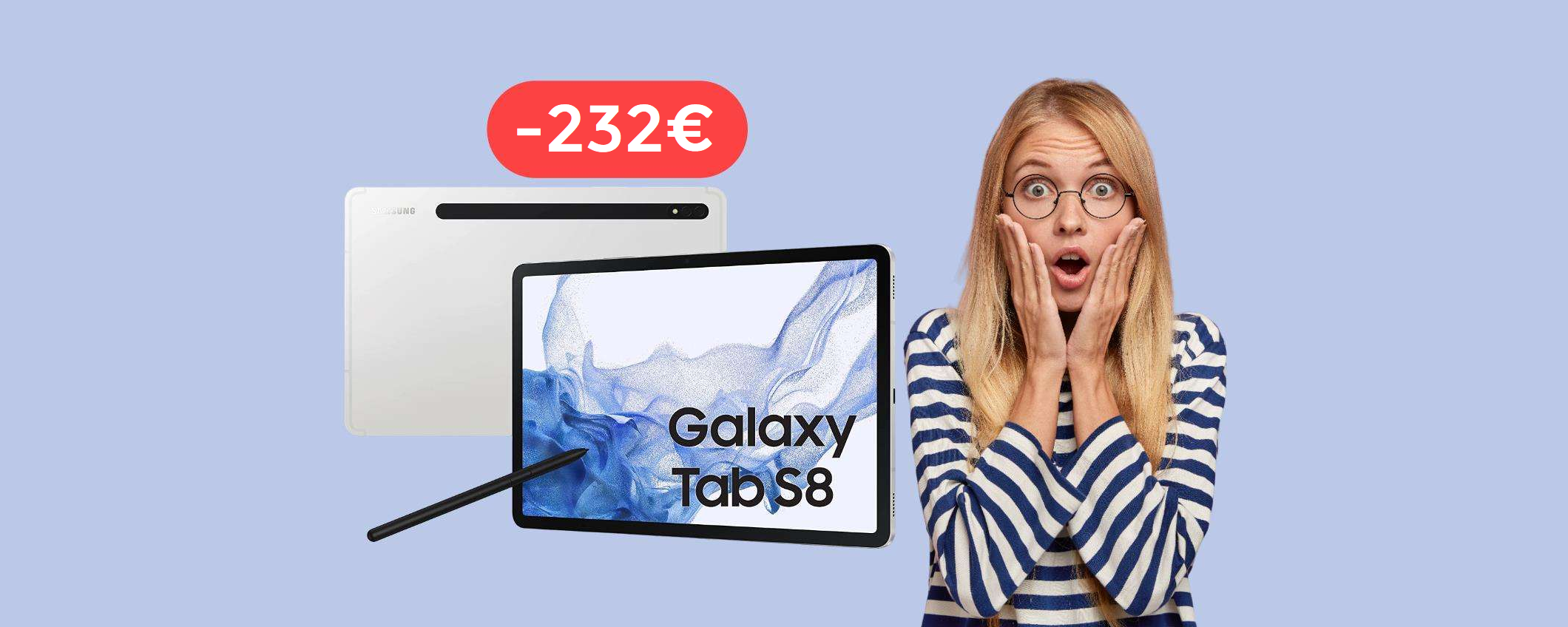 Samsung Galaxy Tab S8 torna in MAXI OFFERTA su Amazon (-232€)