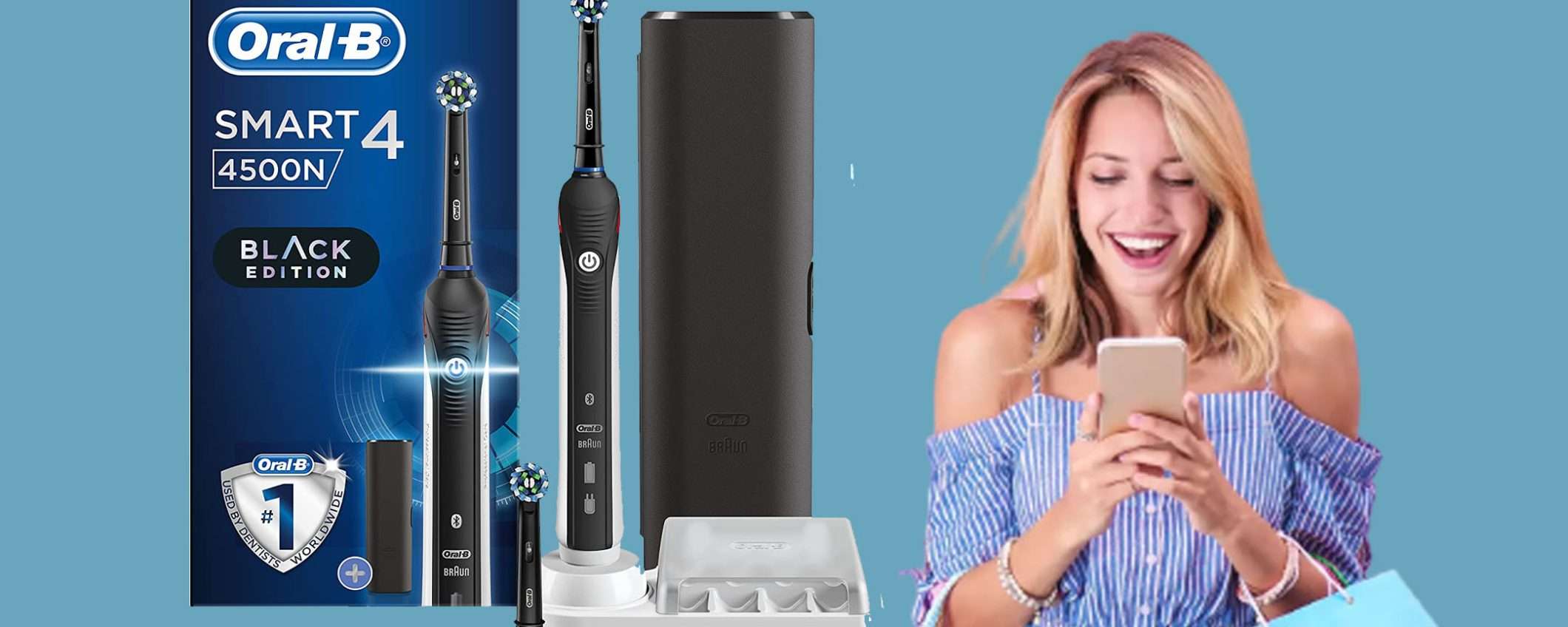 Spazzolino elettrico Oral-B con 2 testine: sconto TOP del 36%