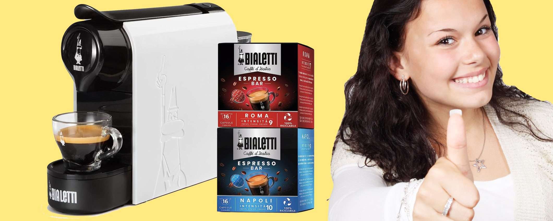 Bialetti Gioia con 32 capsule in offerta: sconto Prime Day pazzesco (46€)