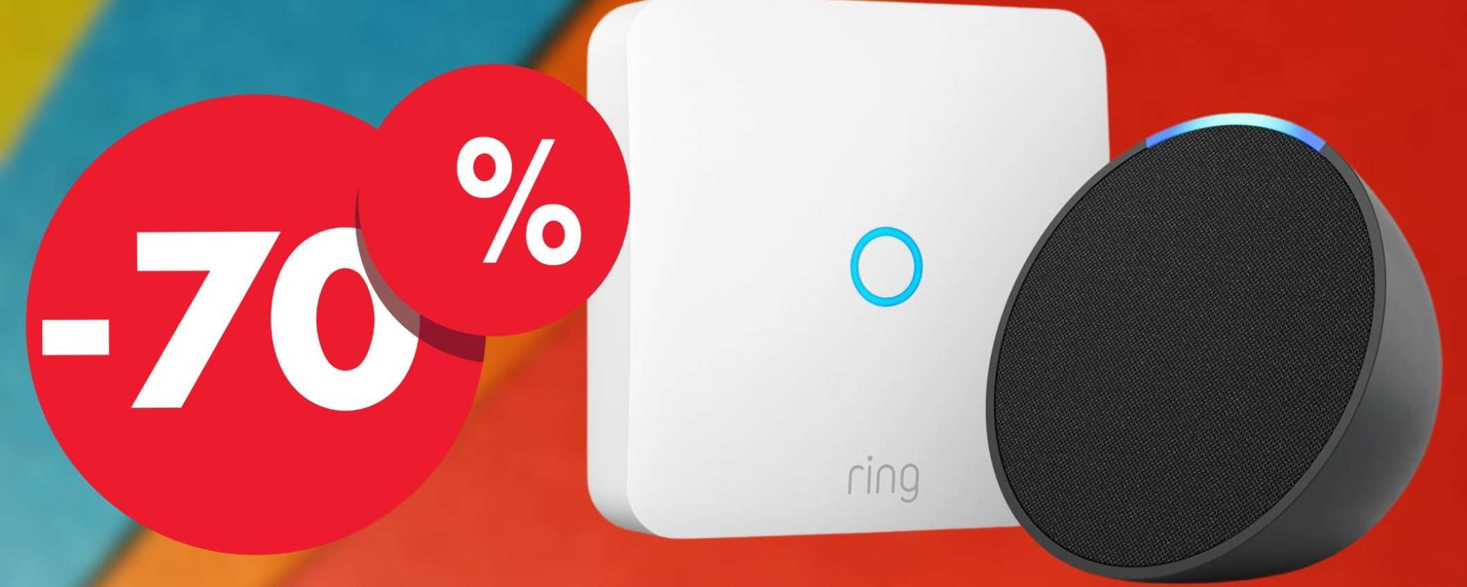 Ring Intercom insieme a Echo Pop, tutto a 54€: sconto SHOCK del 70%